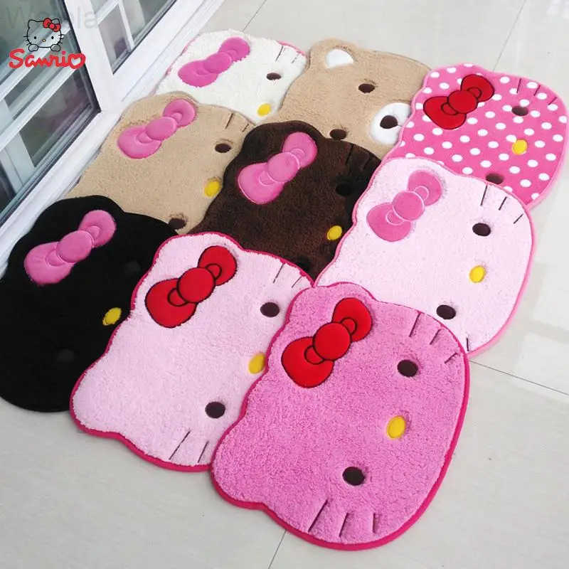 Sanrio Hello Kitty Designer Plush Rug Soft Doormat Floor Mat Carpet Home Living Bath Room Anti Slip Imitation Cashmere Floor Mat L251016