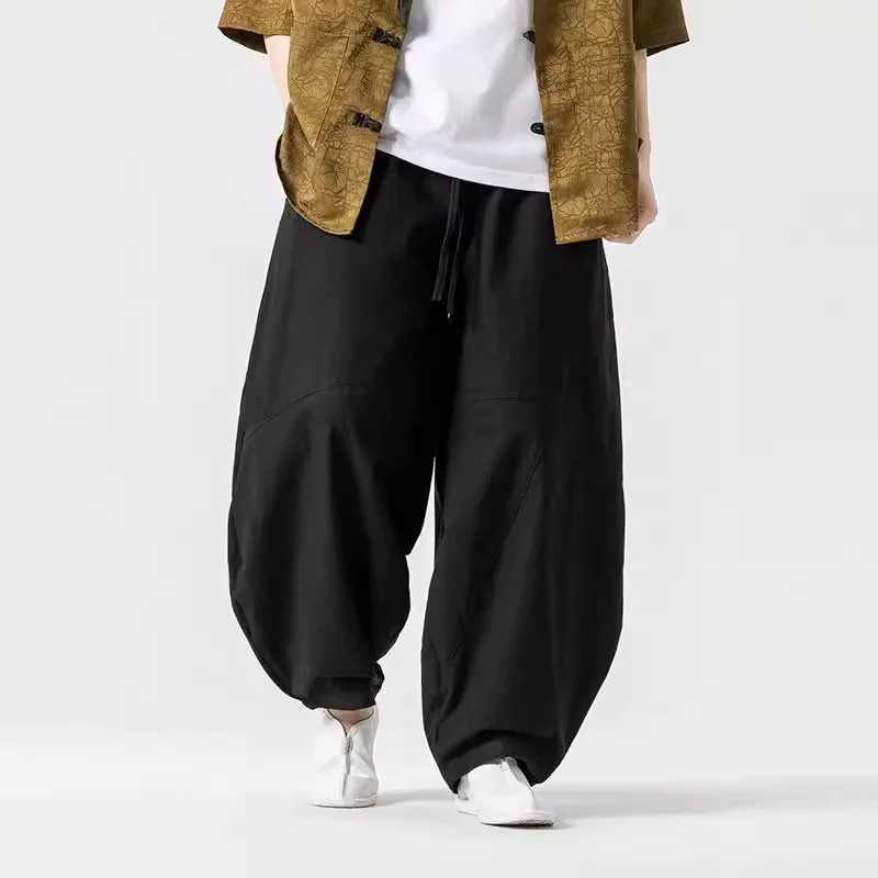 Mens Spring Loose Harem Pants Chinese Linen Oversize Sweatpants High Quality Casual Brand Male Harem Trousers J251203