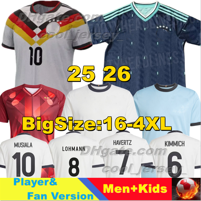 4XL 25 26 GermanyS 125TH Soccer Jerseys Anniversary Whiteout 2025 2026 HAVERTZ FULLKRUG SANE WIRTZ Player Verison Women's BAUMANN SCHULLER Football Shirts Kids Kits