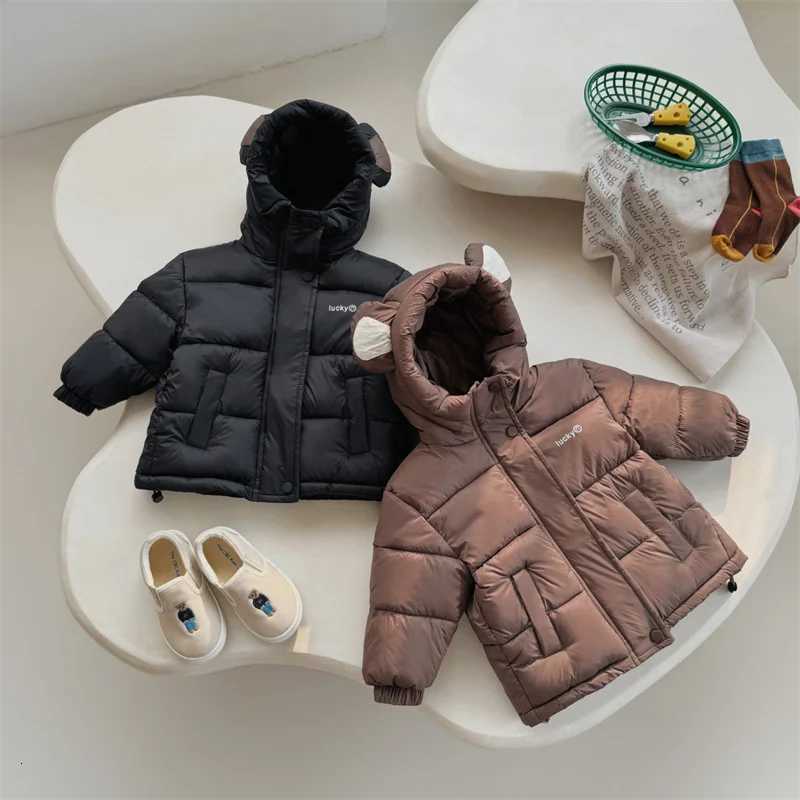 Boys Down and cotton Jacket Windbreak Outerwear 2024 Vintage Thicken Winter Autumn Warm Teenagers Christmas Gift Childrens ClotT251016