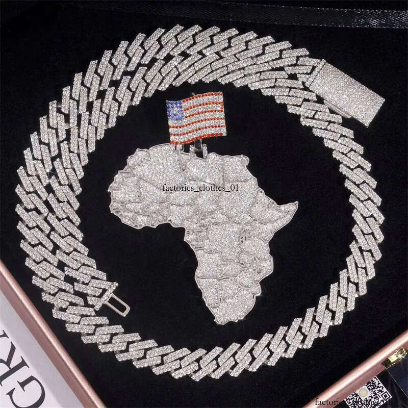 Ready Made Big Map Hip Hop Rapper Iced Out Large Size Moissanite Pendant