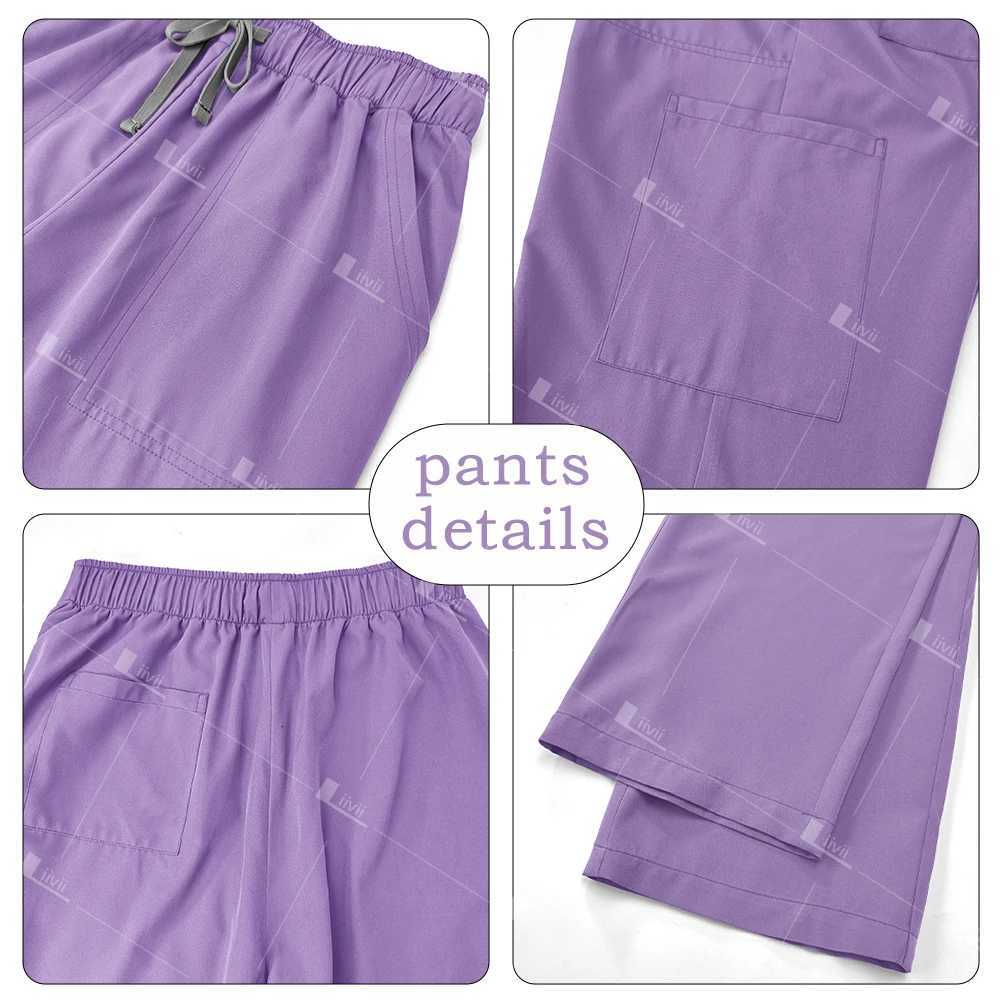 New Nurse Uniforms Elasticity Tops Pants Woman Man Scrubs Set Straight Trousers Dental Hospital Clinic Workwear Medical Uniforms X251016