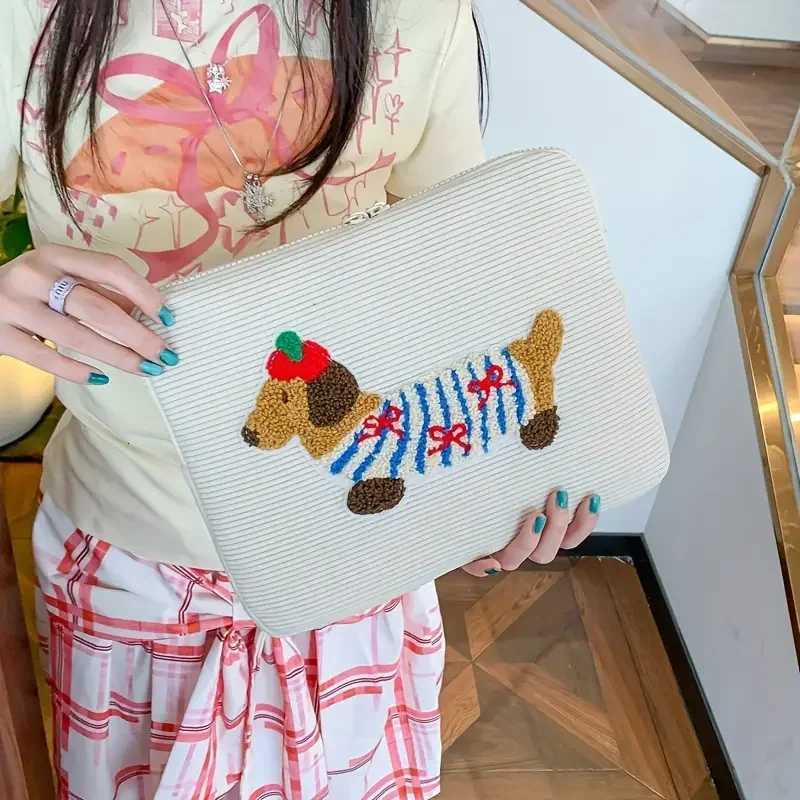 Cute Sausage Dog Laptop Case for MacBook AirPro 11 1314 15156 Inch Girls Shockproof for Tablet Bag Plush Protective CoverW251015