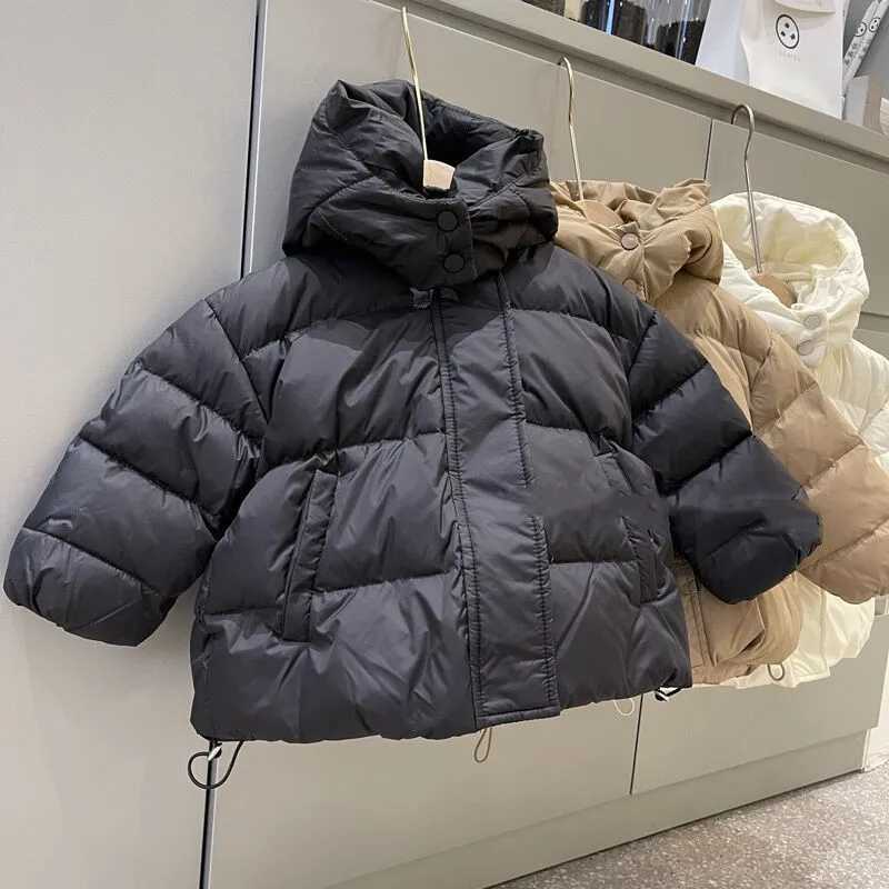 Childrens down jacket Autumn winter new childrens Korean hooded cotton jacket girls warm coat Super Soft And ComfortableT251016