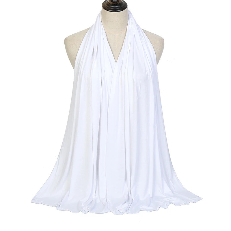 Modal Cotton Jersey Hijab Scarf For Women Stretch Shawl Plain Muslim Headband Fashion Solid Color Long Muffler 17060cm 251013