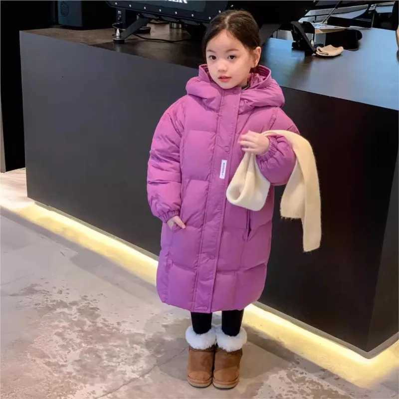 Girls down Coat 2024 Autumn and Winter Clothing New Childrens Padded Top Childrens Clothing ThreeProof Warm Coat Babys TopT251016