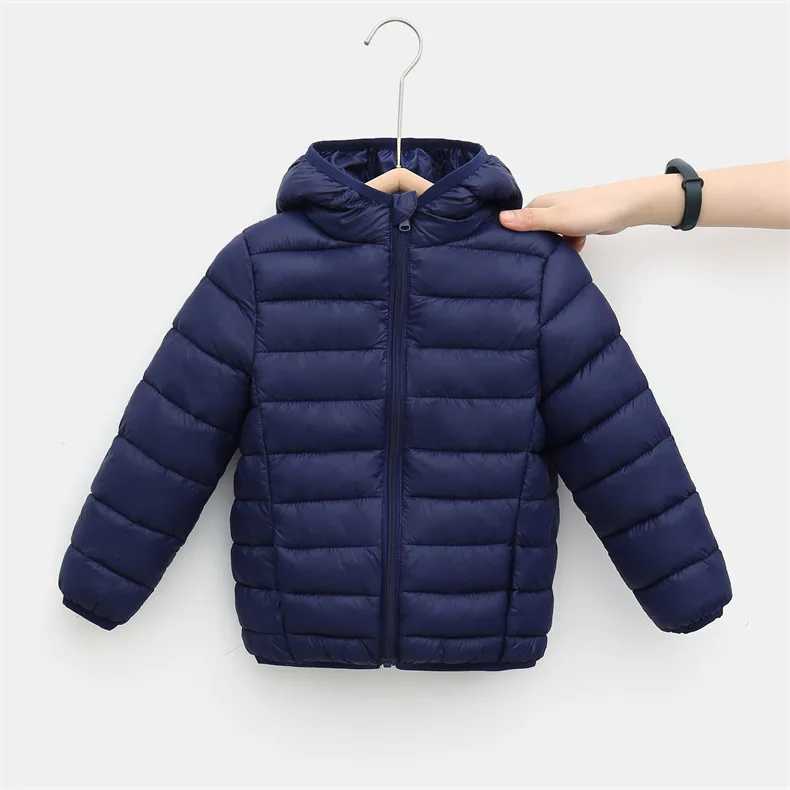 Lightweight Kids Down Puffer Jacket 2025 Winter Warm Outerwear for 4 To 6 8 10 12 Years Boys Girls Multi Bright ColorsT251016