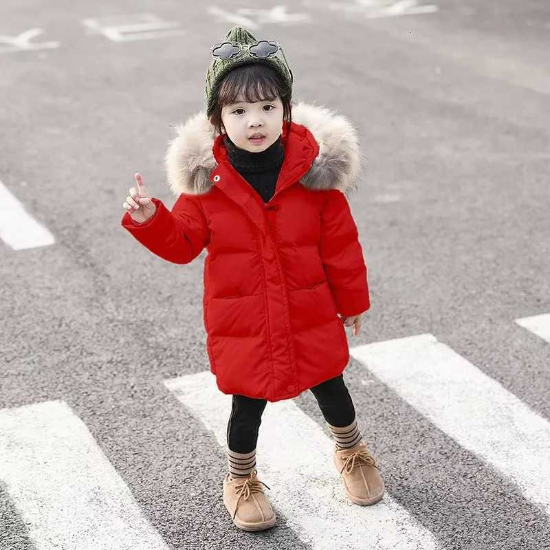 New Winter Down Thick Warm Jacket Girls Waterproof Hooded Coat Children Outerwear Clothing Teenage Kids Parka Snowsuit 2025T251016