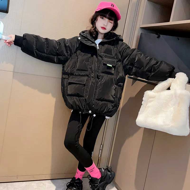 Girls Coat Jacket Cotton OuterwearWindbreak 2023 Pink Thicken Velvet Winter Warm Plus Size Childrens ClothingT251016