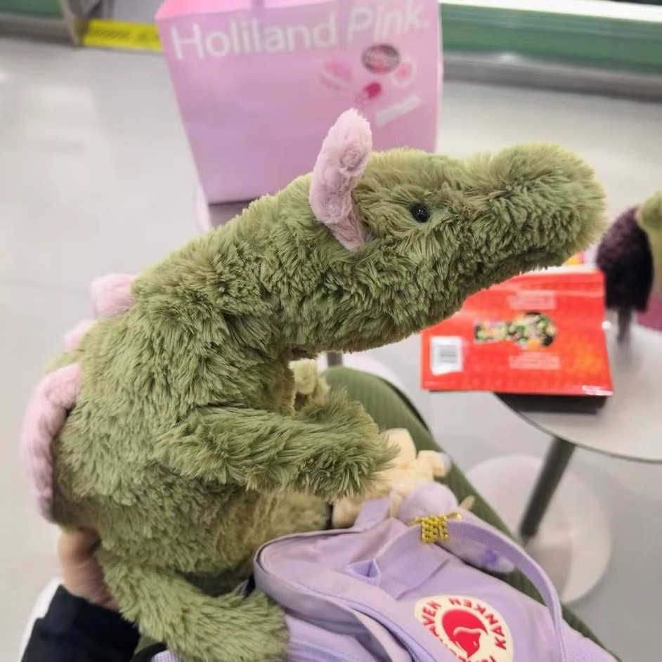 Plush Dolls British Malachi Dragon Plush Toy Soothing Doll Gift Doll Matcha Dragon T Flying Dragon Series Plush Pink White Green Dragon