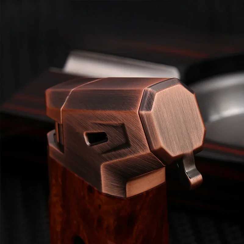 Recently Hot Selling Cigar Torch Lighter with V Shape Cutter Luxury Cigar Accessories Windproof Butane Lighters Gift for Smokers C251016