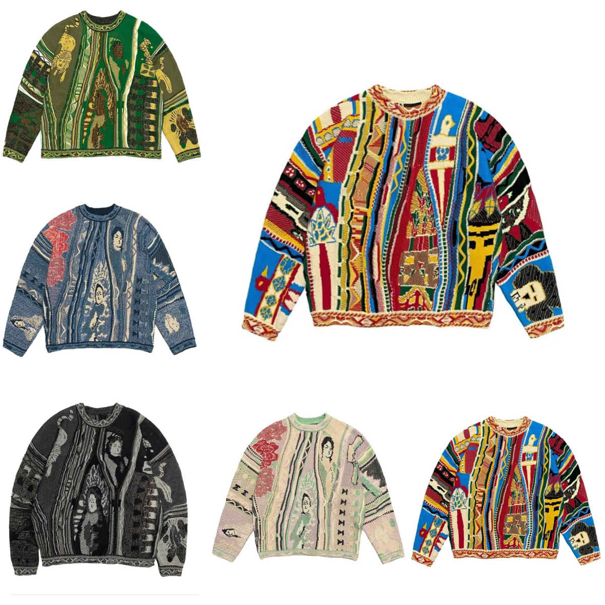 Men's Sweaters 2025 3D Printing National Characters Jacquard Japanese O Neck Pullover Knitwear For Male Luxurious Design Retro And Fashionable Ja