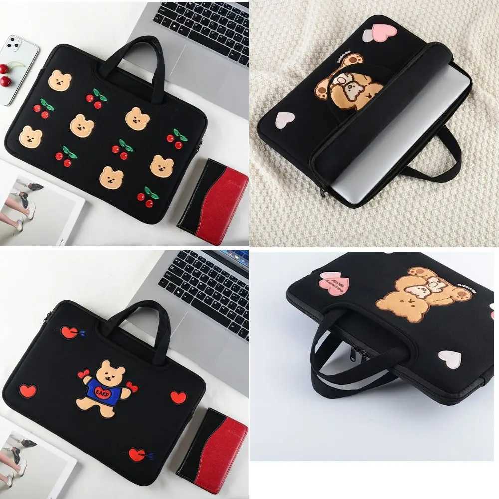 New Cartoon Laptop Sleeve Case Shockproof Embroider Notebook Bag Cute Large Capacity Tablet Protective CoverW251015