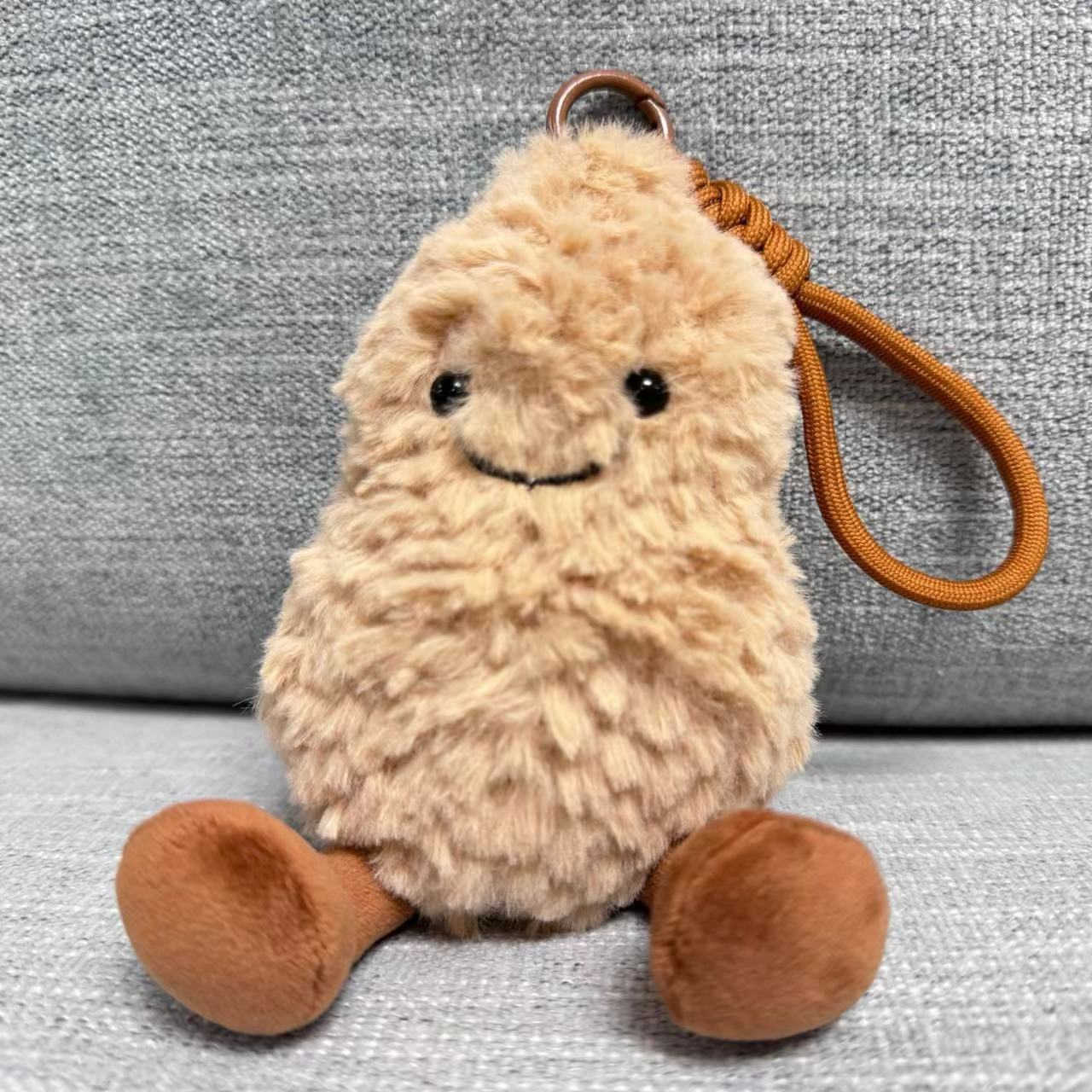 18cm Small Peanut Cartoon Plush Doll Toy Pendant Animation Peanut Keychain Kids Boys Girls Christmas Birthday Gifts XJ250524