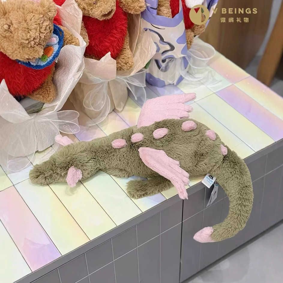 Plush Dolls British Malachi Dragon Plush Toy Soothing Doll Gift Doll Matcha Dragon T Flying Dragon Series Plush Pink White Green Dragon