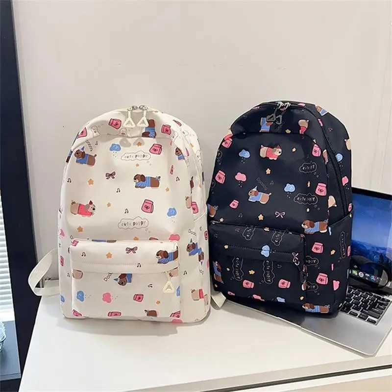 Cute Cartoon Puppy Dog Print Backpack Largecapacity Casual Student Schoolbag Fashion Delicate Personality Trend Travel Bag GiftT251016