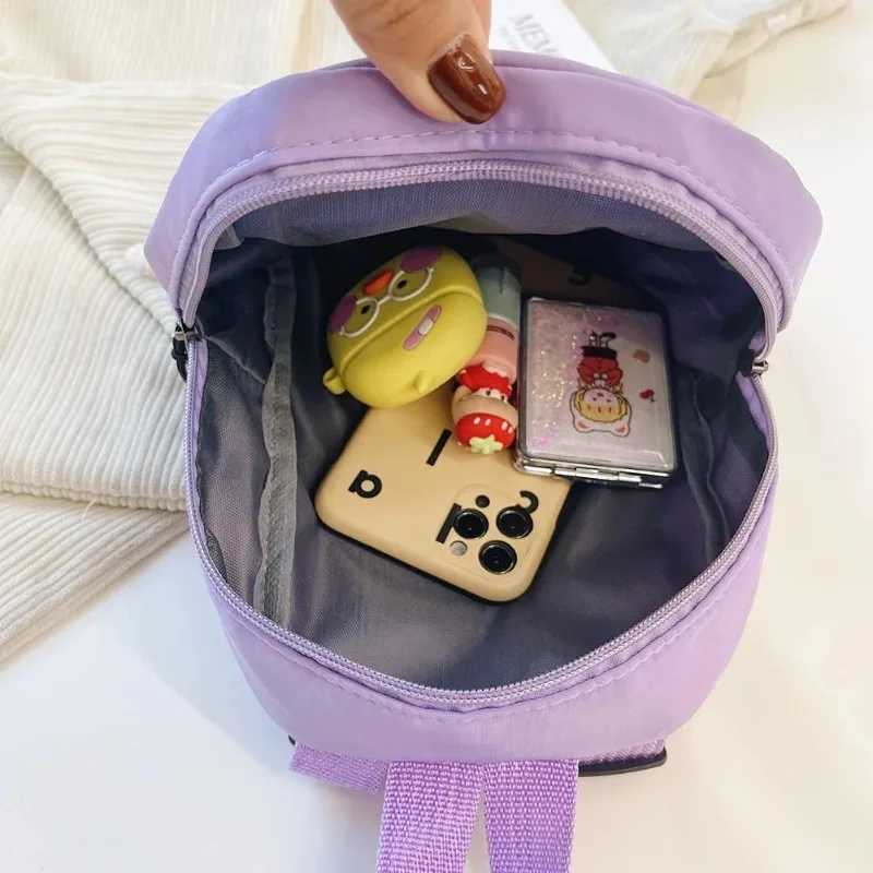 Nylon Backpack Preppy Mini School Bags for Girls Cute Small Travel Women Backpack Waterproof Solid Casual Knapsack Rucksack NewT251016