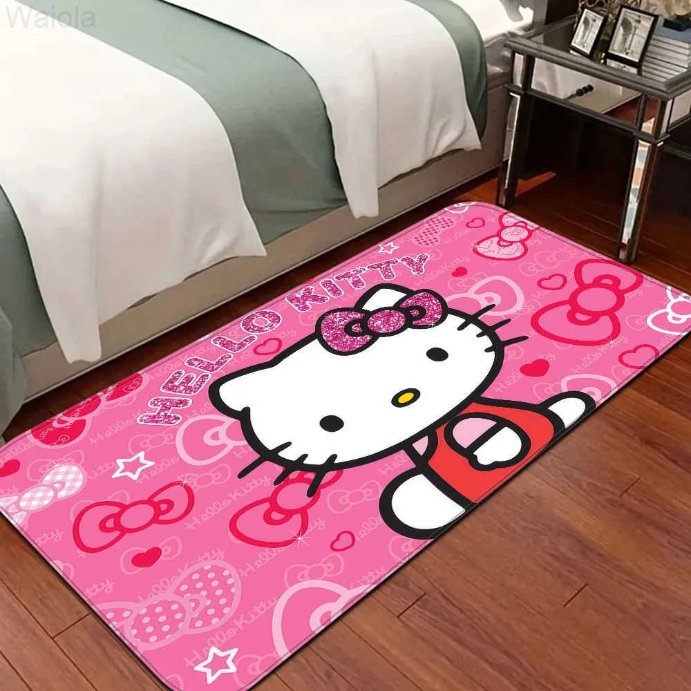 Sanrio Hello KKitty Floor Mat INS Style Soft Bedroom Floor House Laundry Room Mat Antiskid Household Carpets L251016