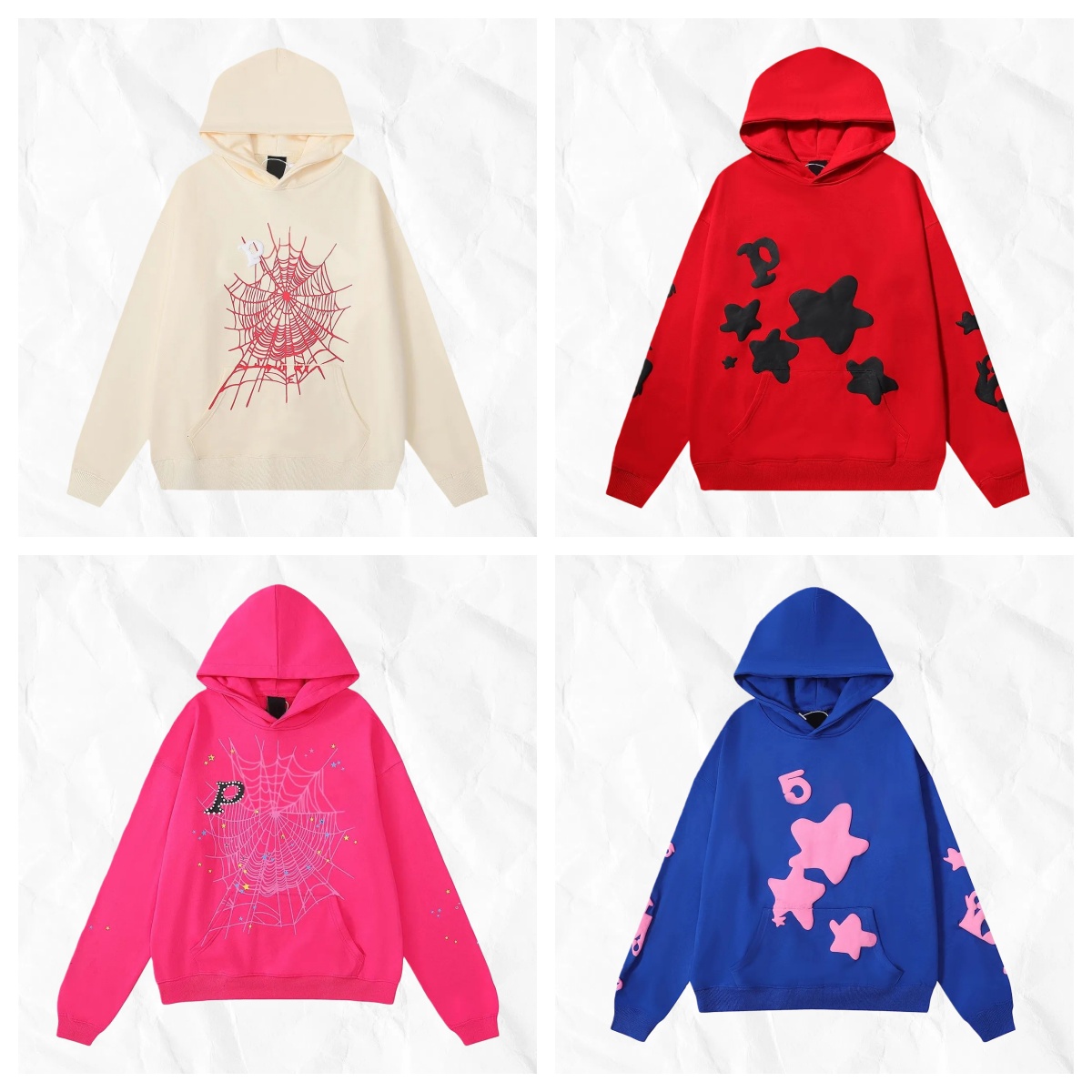 spider hoodie rhinestone hoodies Tracksuit Men Sweatshirts hoodie Embroidered Sweatshirtsloose pullover Hip Hop StreetMen Tracksuits