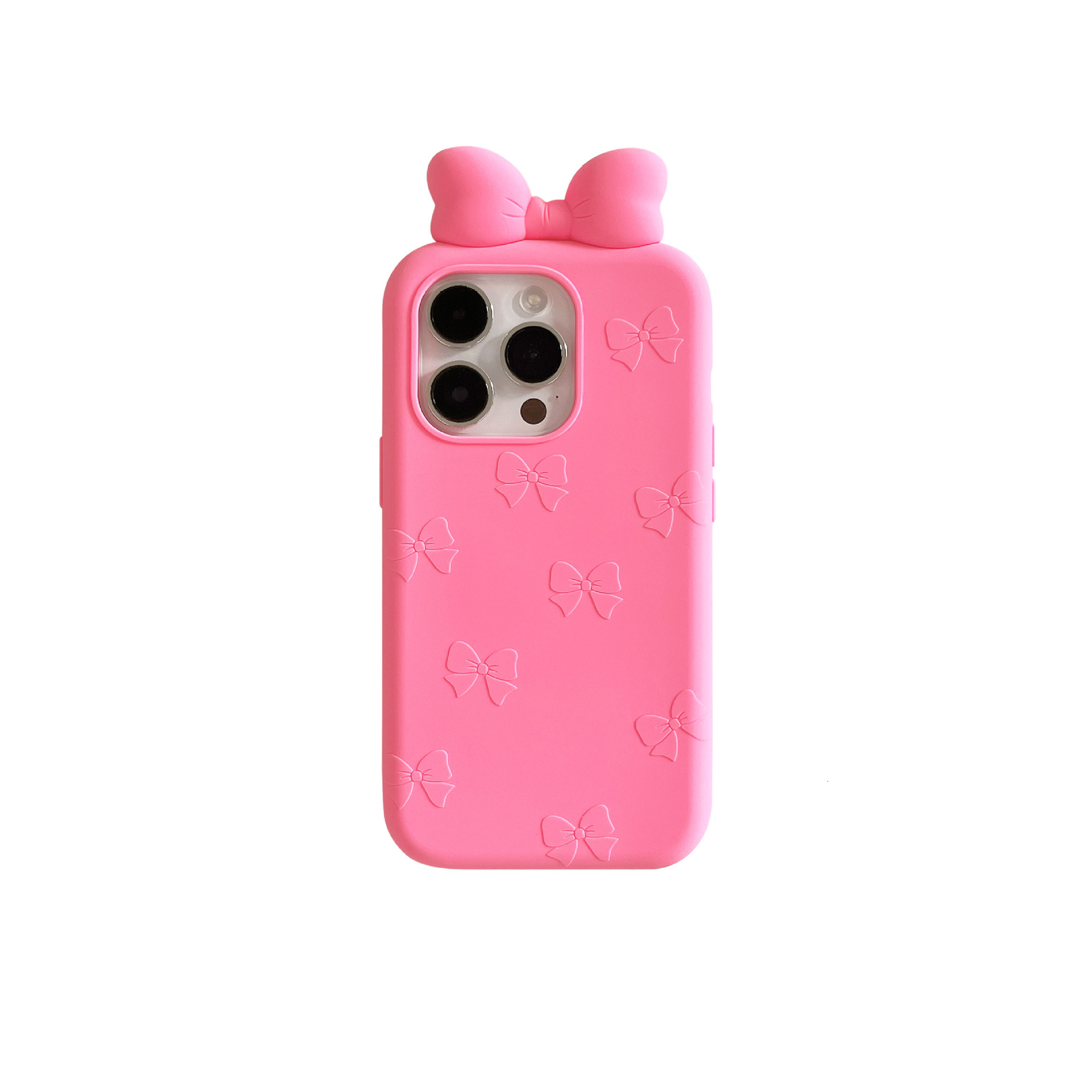 3D Cute Bowknot Case iPhone 17 Pro Max , Apple 16 Pro Protective Cover for Women