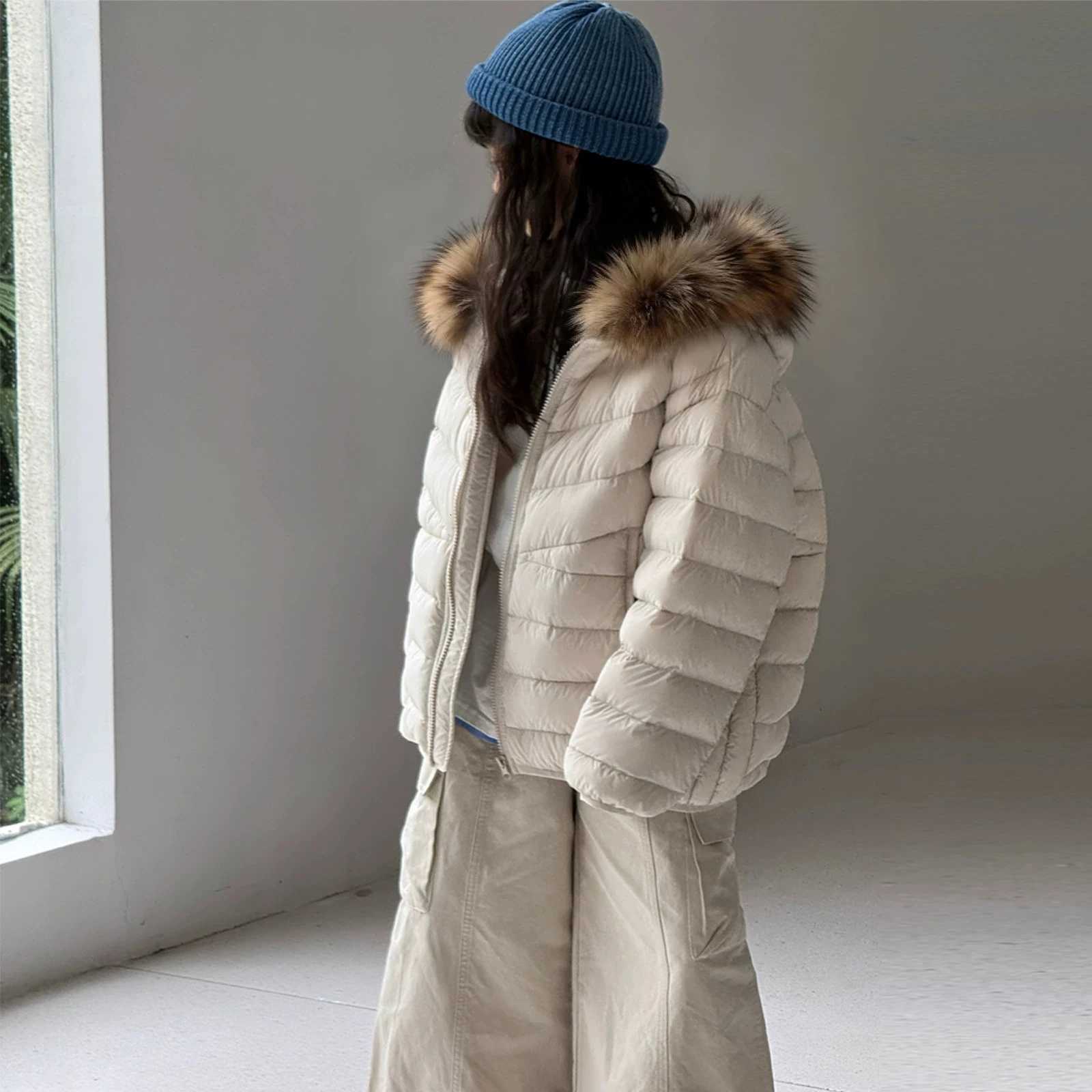 2025 New Childrens Down Jacket Lightweight Hooded Natural Fur Warm White Duck Down Girls Jacket 616 year Boys Coats RM208T251016