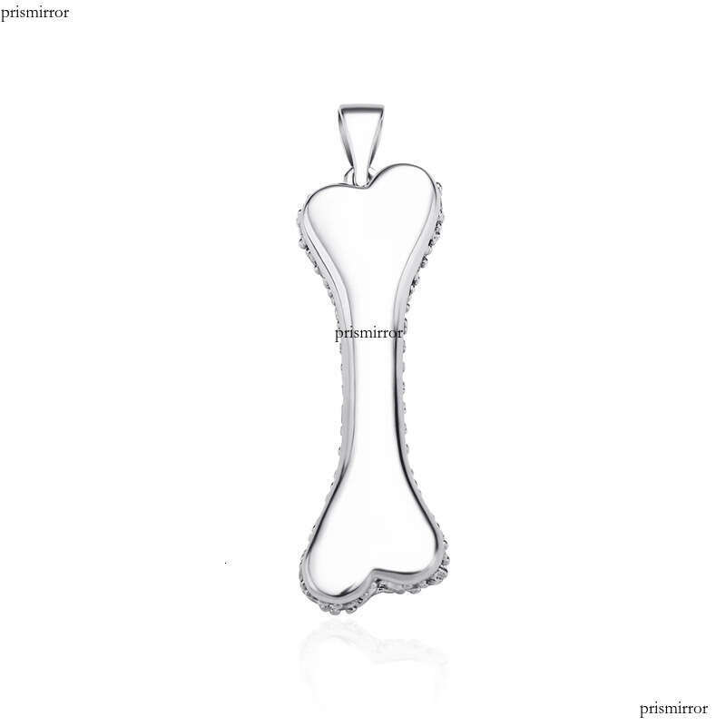 Mens Hip Hop Necklace Jewelry Sier Iced Out Bone Pendant Necklaces