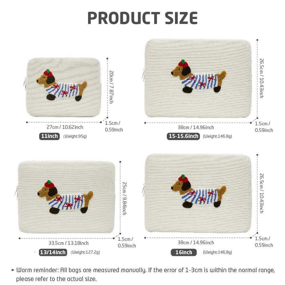 Cute Sausage Dog Laptop Case for MacBook AirPro 11 1314 15156 Inch Girls Shockproof for Tablet Bag Plush Protective CoverW251015