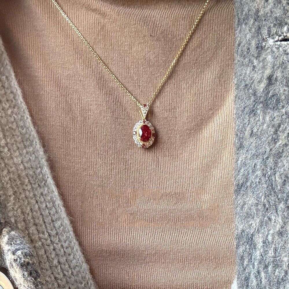 Roman Vintage Cultured Imitation Blood Ring Medieval Style Luxurious Pigeon Egg Red Corundum Pendant for Women ddmypluto