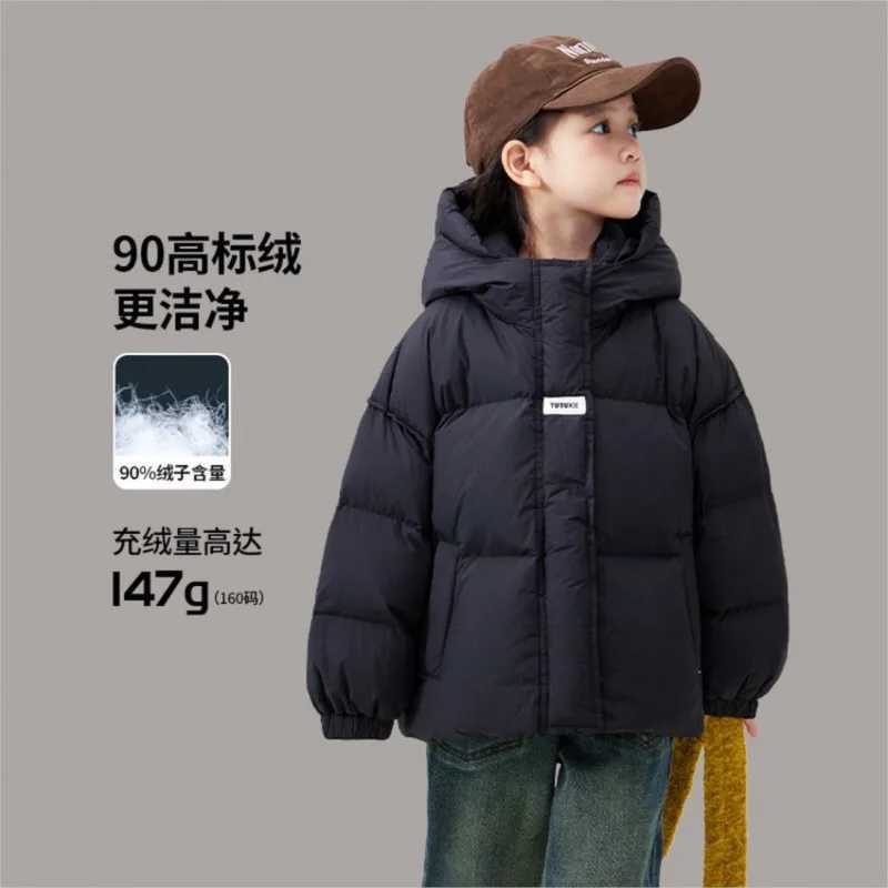 Girls Childrens Winter Clothing 90 White Duck Down Short Autumn Winter Clothes Childrens ThreeProof Thickened CoatT251016
