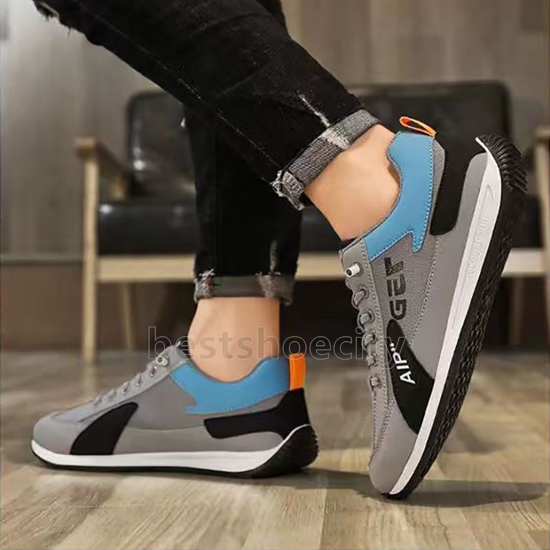 Retro Designer running shoes Training mens trainers Classic Black white grey comfort Outdoor Durable Slip-on sneakers size 39-44