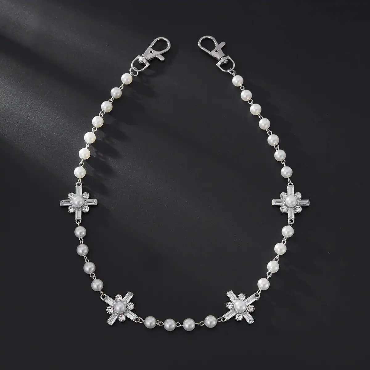 Ingemark Hip Hop Rhinestone Cross Long Keychains Wallet Belt Jeans Trousers Hipster Pants Bag Chains for Men Jewelry Trend 2025 L251016TNP7