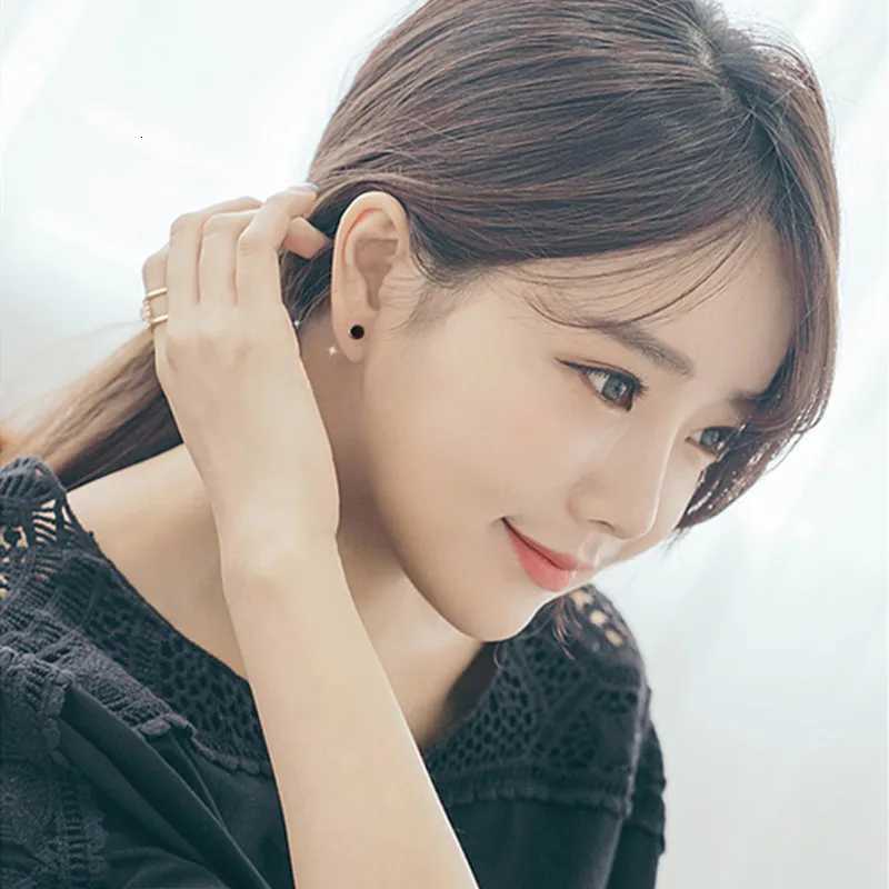 Buyee 925 Sterling Silver Round Stud Earring Light Polishing Simple Earring for Girl Woman Man Rock Punk Fine Jewelry EarringL251015