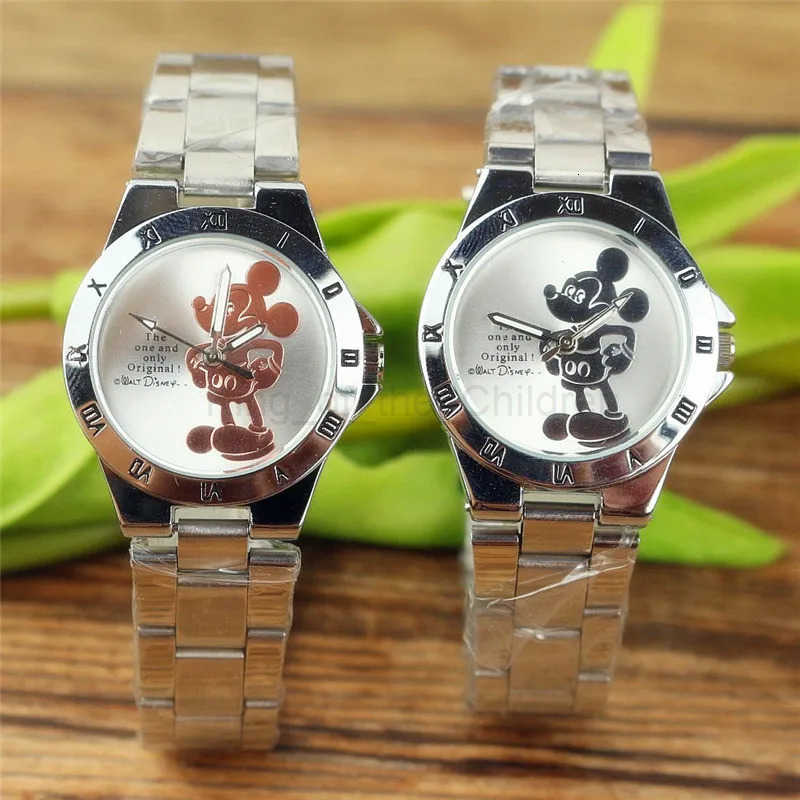 Disney Mickey Mouse Cartoons PU Strap Quartz Watch Childrens Watch Boy Girl Watch Ladies Wrist Student Clock Gift Relogio H251016