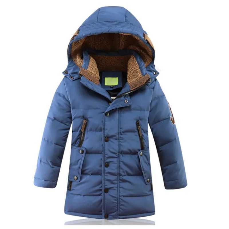 Childrens Clothing Boys down Jacket MidLength Thickened New European Version Medium and Big Childrens Winter ClothingT251016