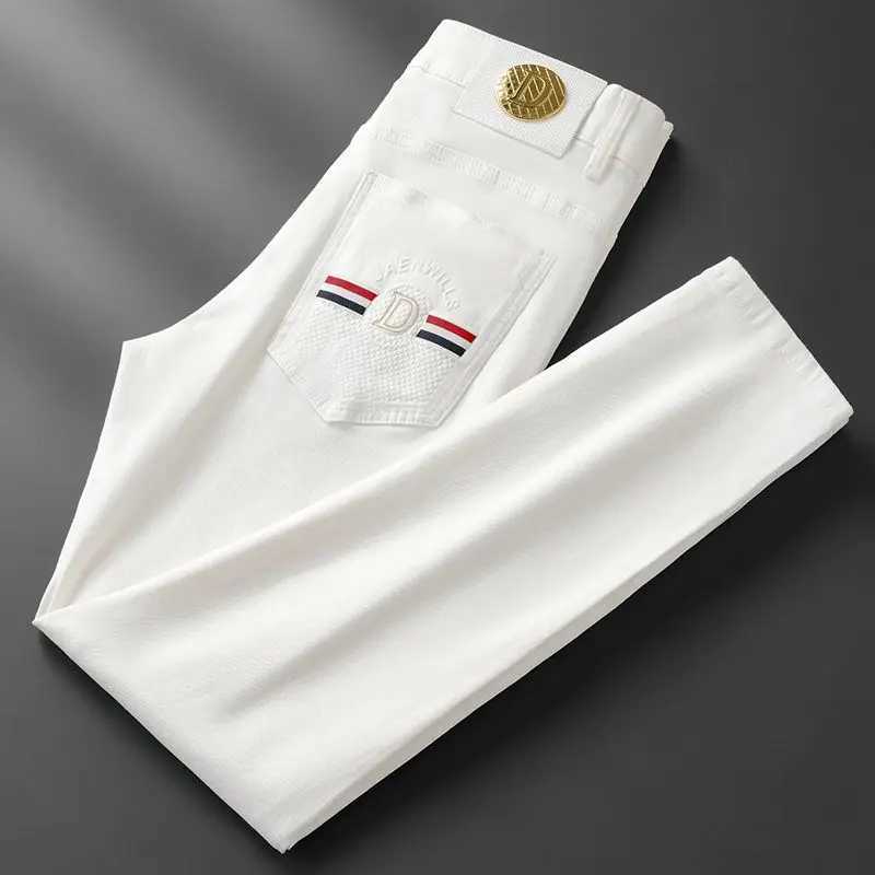 New Korean Version Soft Comfortable Jeans Autumn Winter Mens Stretch Slim Fit Jeans Fashion Casual Cotton Business Denim Pants J251016