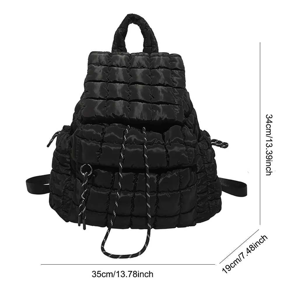 Flap Top Backpack Drawstring Travel Daypacks Puffer Backpack for Women Daily Work Travel and ShoppingT251016