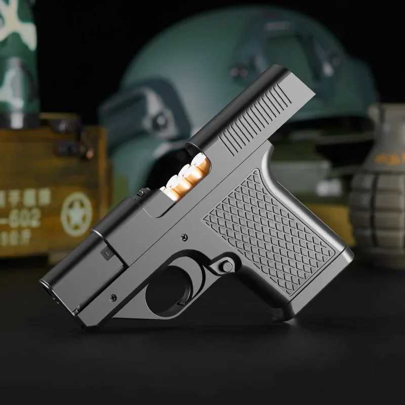 2023 New Clip Gun Type Butane Gas Lighter Three Capacity Cigarette Holder Windproof Jet Blue Flame Lighters Mens Gift NO GAS C251016