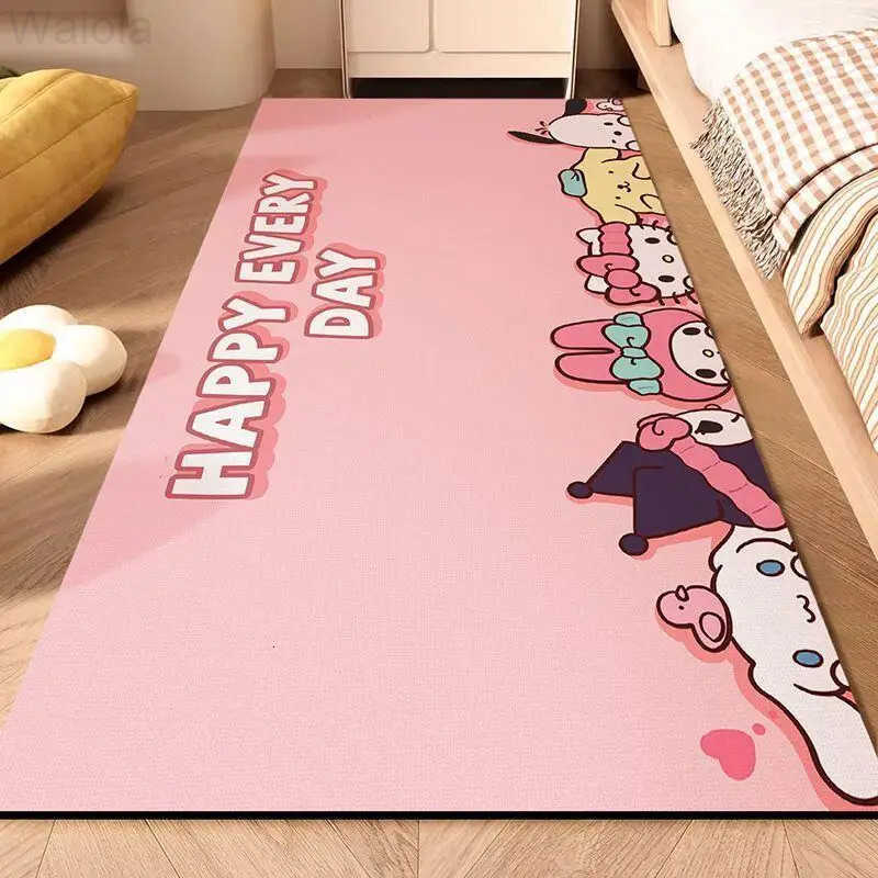 Sanrio Hot Hello Kitty Carpet Foot Mat Bedroom Floor Mat 12050Cm Room Bedroom Living Room Decoration Household Kawaii Anime New L251016