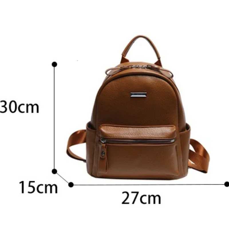 Fashion Versatile Womens Small Backpack PU Soft Leather Work Commuting Travel Backpack Stylish Casual Daypack School BagT251016