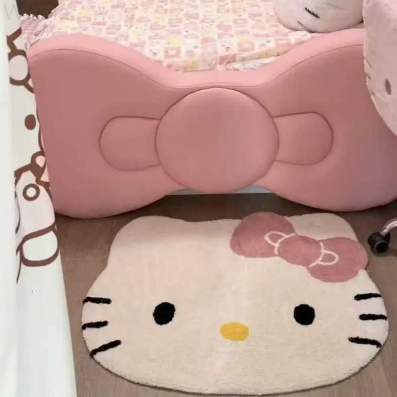 Sanrio Hot Hello Kitty Carpet Doormat Foot Mat Living Room Bedroom Bedside Household Decoration 60120Cm Kawaii Anime New Style L251016