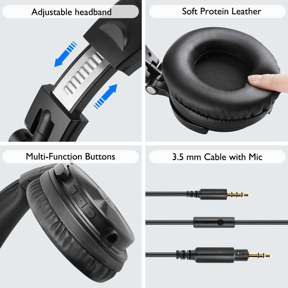 Oneodio Wireless Headphones 52 Headset Over Ear Stereo Super Bass Earphones With Microphone For Phone PC Sport Z251015