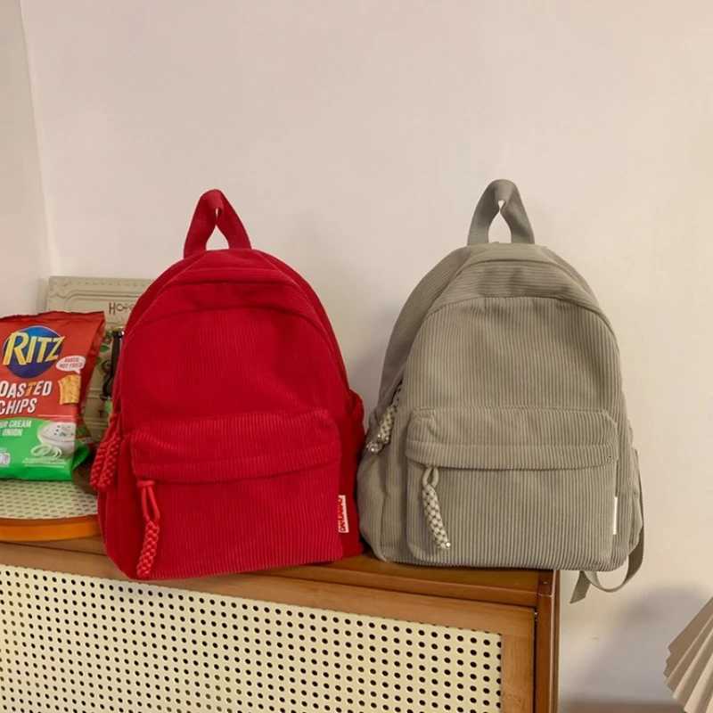 Corduroy Backpack for Casual Simple Women Backpack Versatile Travel Backpack Back To School Bags Class Bag for Girl Mochilas SacT251016