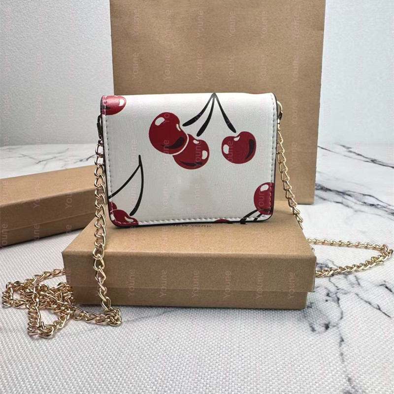 Cherry bags designer women Small Flap Wallet Canvas purses Essential Chain Card Case luxury Co ch shoulder cross body bag gold chain purse leather Keychain mini