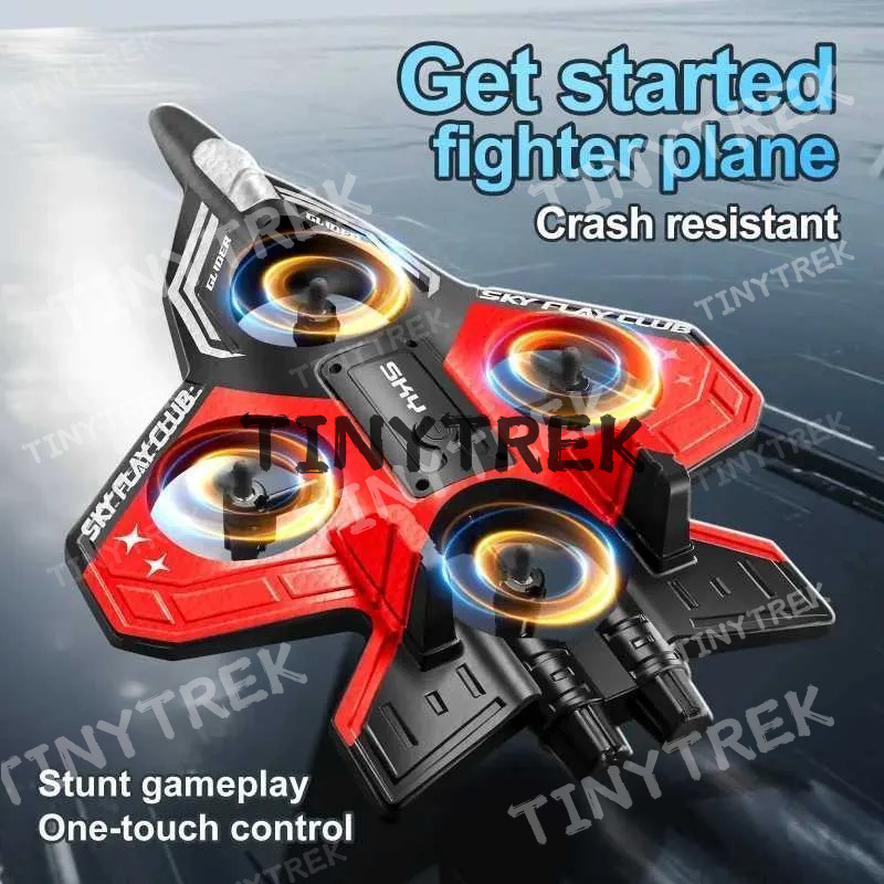 83 Foam Aircraft Drone 4Axis Remote Control LED Lights Roll Dwe76 Height Setting Impact Resistant Aerial Stunt Toy For Kids L250826