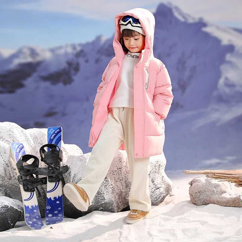 2025 New 3 to 10 Years Old Childrens Down Padded Jacket Medium Length Over The Knee For Boys And Girls Padded JacketT251016