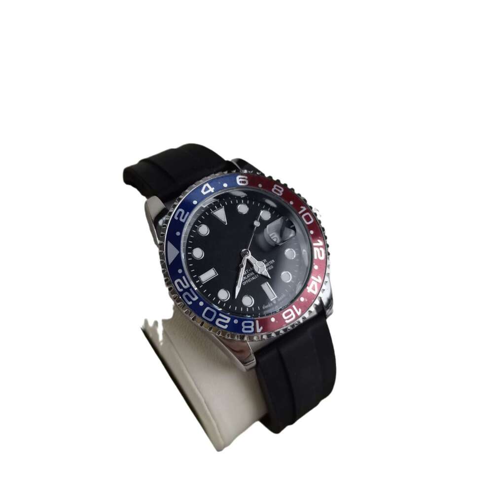 Coke Black Basketball Ring Submariner Water Ghost Solid Steel Band Luminous Waterproof Seiko GMT-Master Movement Watch