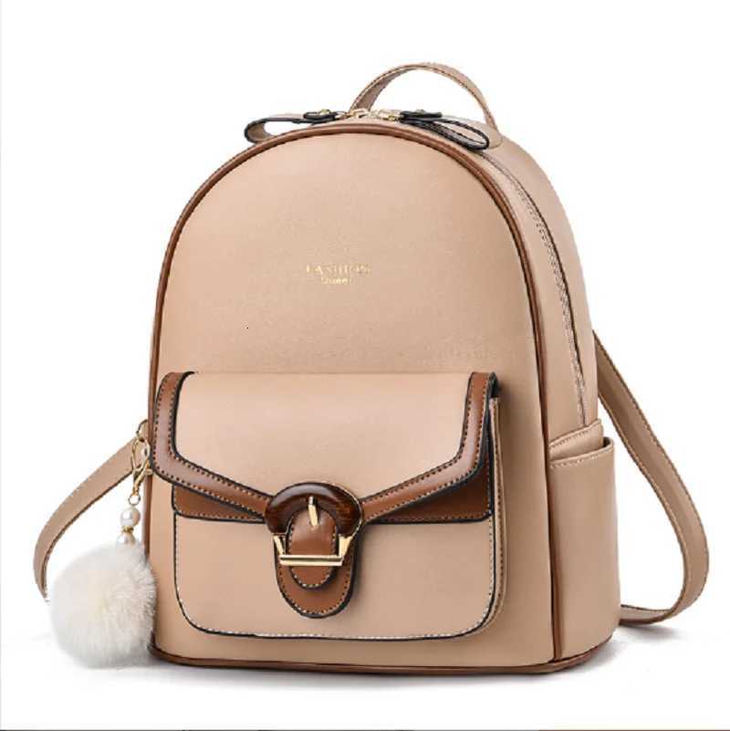 Luxury Womens Korean Fashion Large Capacity Travel Backpacks High Quality Leather Shoulder Bags Student School Bag BackpackT251016