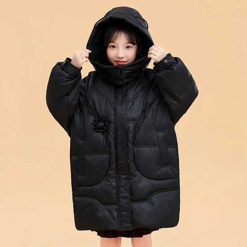 Children Girls Down Jacket New Winter Hooded Coat Fashion Kids Korean Outerwear Teenagers Thick Warm Parkas 9 11 12 13 14 YearsT251016