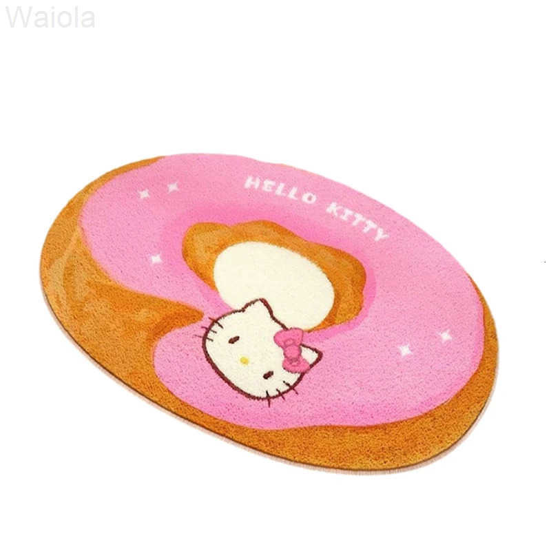 Sanrio Kawaii Anime Cute Hello Kitty bathroom entrance carpet Cartoon Bedside Water absorbing and Anti slip Mat for Home Carpet L251016