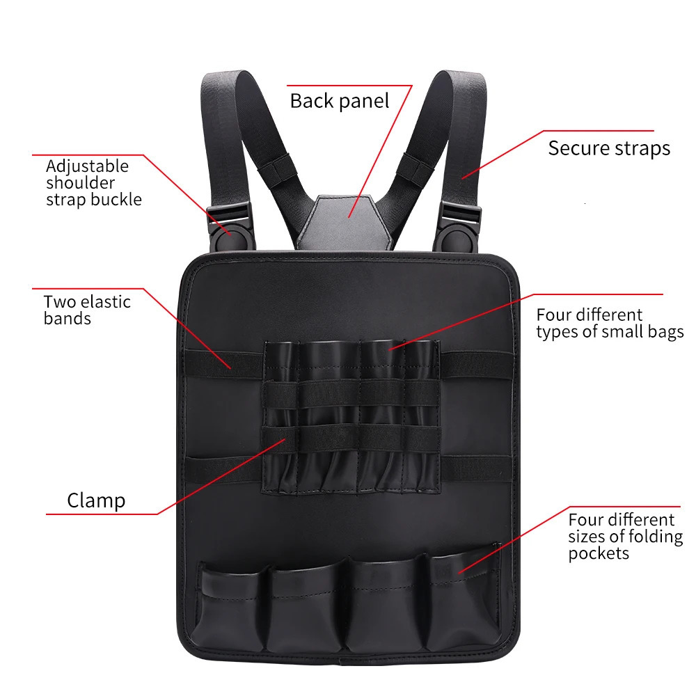 Type Barber Stylish Haircut Tool Storage Chest Bags Leather Fashionable Functional Chest Rigs Bag For Salon Portable251011